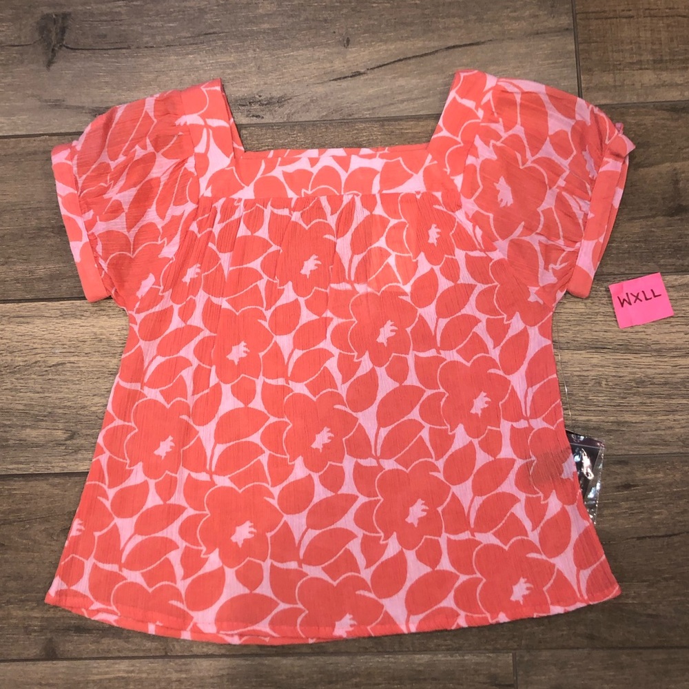 525 America Girls Floral Top NWT